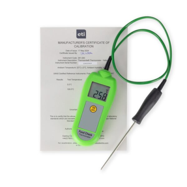 FoodCheck Voedselthermometer met Kalibratiecertificaat Groen