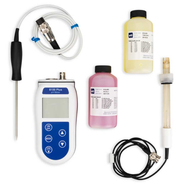 pH meter + Thermometer Compleet