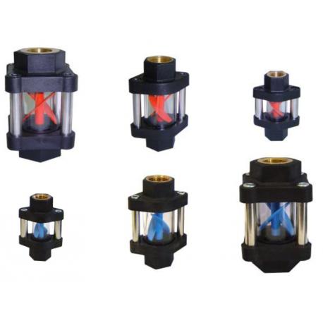 Flowindicator Turbine Kunststof en Messing