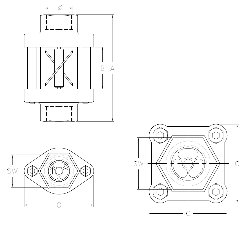 Flowindicator afmetingen
